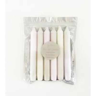 Bougies Dip Dye Taupe Edition – Un pack élégant de 6 bougies aux teintes taupe et subtiles.