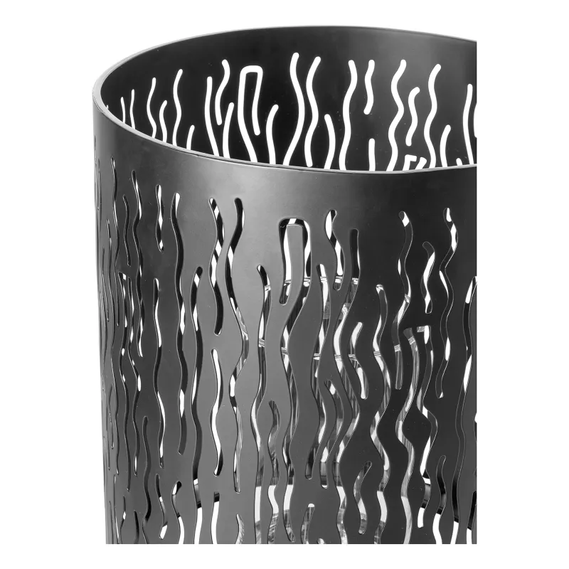 Photophore Baccus en acier Noir/Argent
