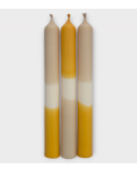 Terre brulée - Collection Terres cuites | Bougies Naturelles colorées | Ø 2,1 cm x H 20 cm | Pack de 3