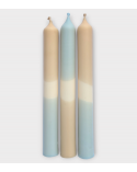 Ombre Profonde - Collection Crépucule Moderne | Bougies Naturelles colorées | Ø 2,1 cm x H 20 cm | Pack de 3