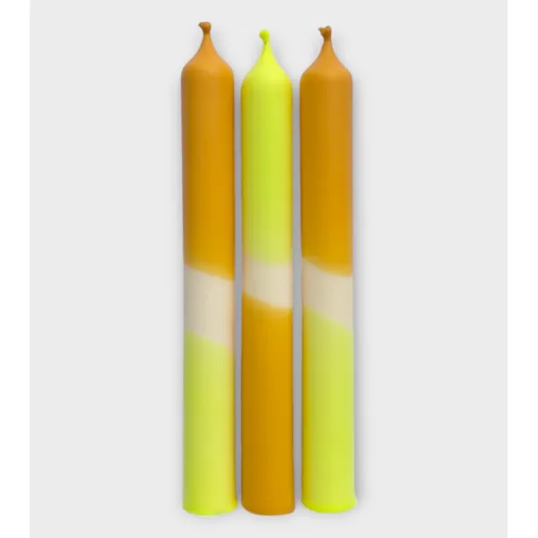 Ocre Solaire – Bougies Terracotta & Jaune Fluo