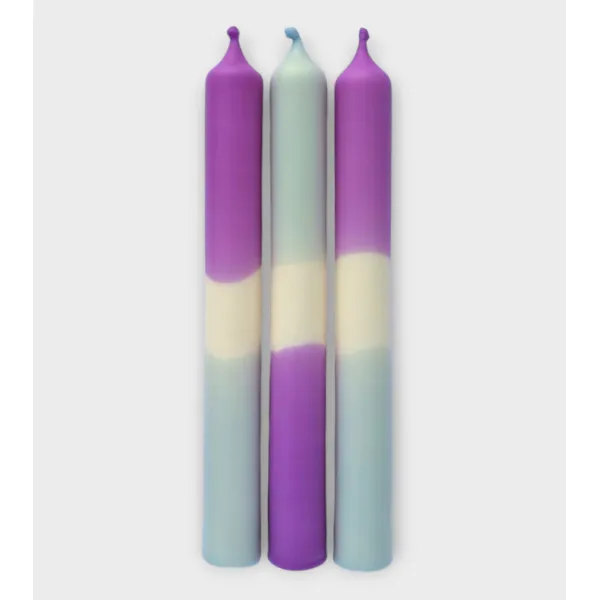 Nuit Étoilée – Bougies pastel Lilas & Bleu Gris