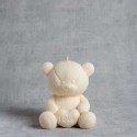 Bougie ourson “Thérine” – naturelle & artisanale – Ø 11,4 cm x H 13 cm
