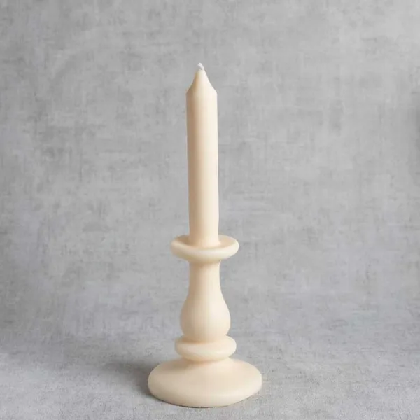 Bougie chandelier Cadélia naturelle & artisanale en cire de colza
