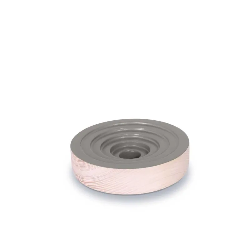 Bougeoir Woogie gris en frêne – Design modulable élégant